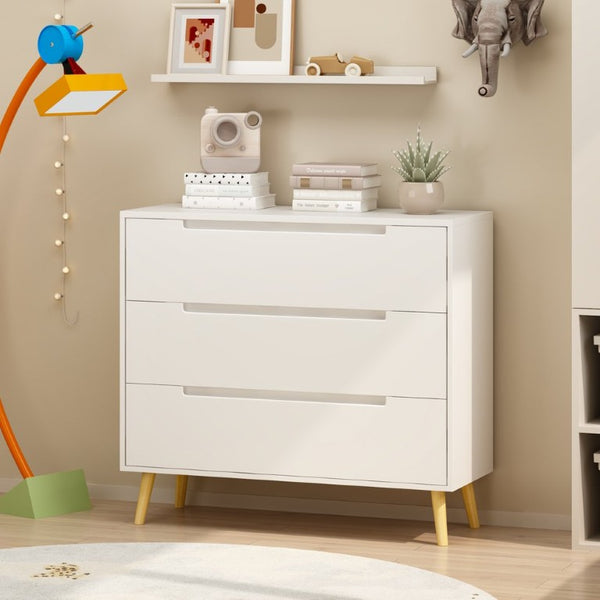English Elm Dcw26010-W Three Drawer White Dresser with Euro Glides for Kids or Guest Rooms W808P475147