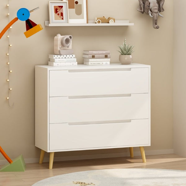 English Elm Dcw26010-W Three Drawer White Dresser with Euro Glides for Kids or Guest Rooms W808P475147