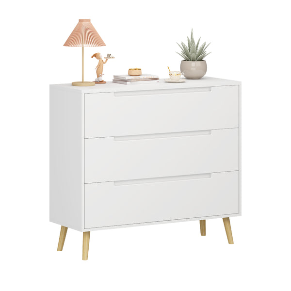 English Elm Dcw26010-W Three Drawer White Dresser with Euro Glides for Kids or Guest Rooms W808P475147