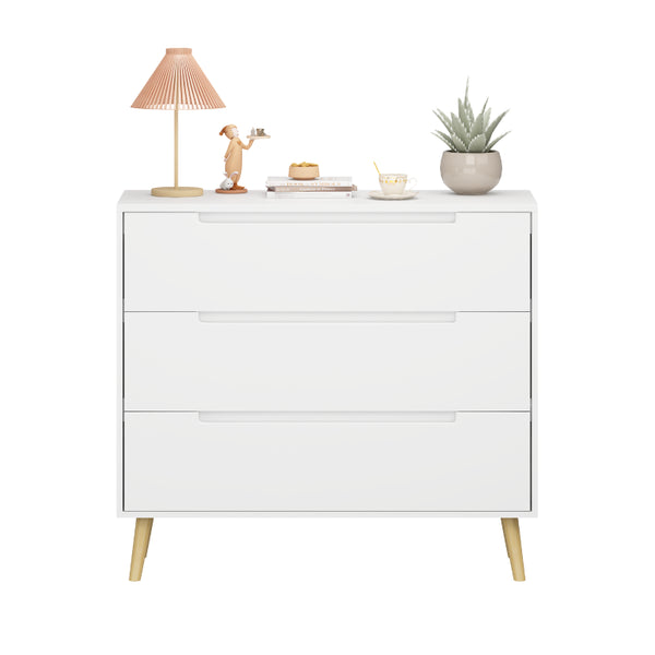 English Elm Dcw26010-W Three Drawer White Dresser with Euro Glides for Kids or Guest Rooms W808P475147