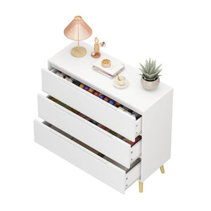 English Elm Dcw26010-W Three Drawer White Dresser with Euro Glides for Kids or Guest Rooms W808P475147