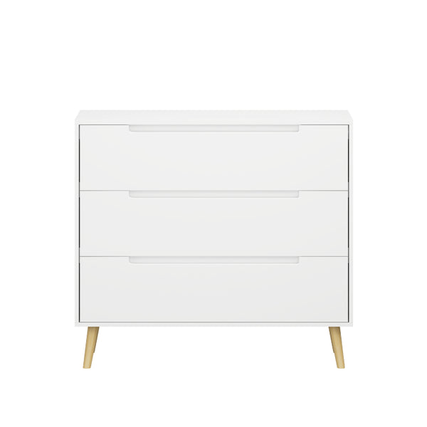 English Elm Dcw26010-W Three Drawer White Dresser with Euro Glides for Kids or Guest Rooms W808P475147