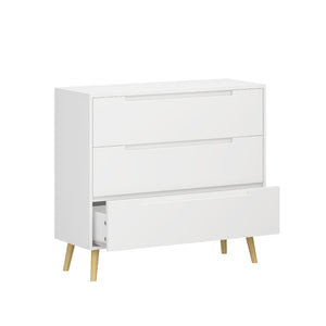English Elm Dcw26010-W Three Drawer White Dresser with Euro Glides for Kids or Guest Rooms W808P475147
