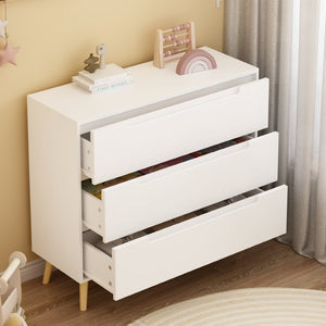 English Elm Dcw26010-W Three Drawer White Dresser with Euro Glides for Kids or Guest Rooms W808P475147