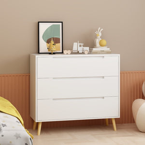 English Elm Dcw26010-W Three Drawer White Dresser with Euro Glides for Kids or Guest Rooms W808P475147