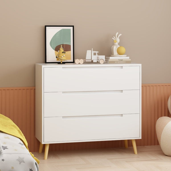 English Elm Dcw26010-W Three Drawer White Dresser with Euro Glides for Kids or Guest Rooms W808P475147