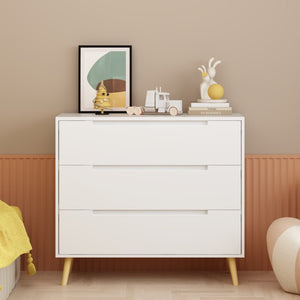 English Elm Dcw26010-W Three Drawer White Dresser with Euro Glides for Kids or Guest Rooms W808P475147