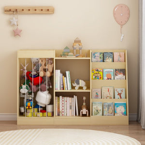 English Elm 3-In-1 Kids Montessori Bookshelf with Toy and Stuffed Animal Storage for Nursery Playroom W808P477205