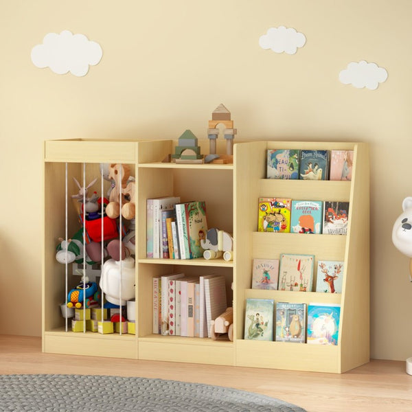 English Elm 3-In-1 Kids Montessori Bookshelf with Toy and Stuffed Animal Storage for Nursery Playroom W808P477205