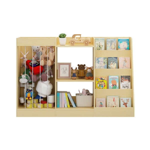English Elm 3-In-1 Kids Montessori Bookshelf with Toy and Stuffed Animal Storage for Nursery Playroom W808P477205