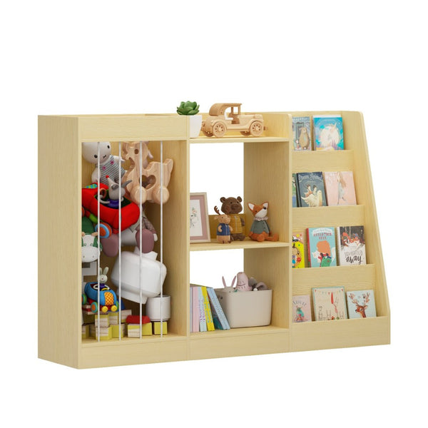 English Elm 3-In-1 Kids Montessori Bookshelf with Toy and Stuffed Animal Storage for Nursery Playroom W808P477205
