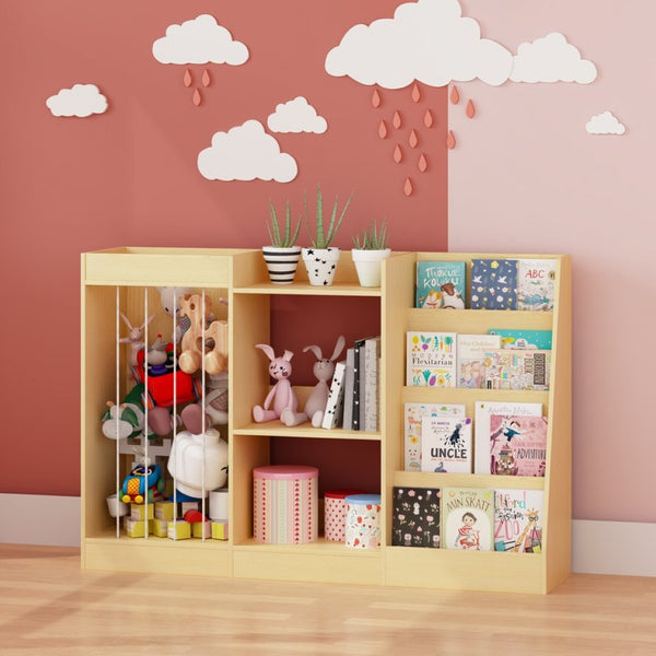 English Elm 3-In-1 Kids Montessori Bookshelf with Toy and Stuffed Animal Storage for Nursery Playroom W808P477205