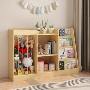 English Elm 3-In-1 Kids Montessori Bookshelf with Toy and Stuffed Animal Storage for Nursery Playroom W808P477205