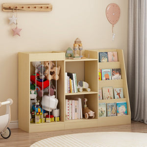 English Elm 3-In-1 Kids Montessori Bookshelf with Toy and Stuffed Animal Storage for Nursery Playroom W808P477205