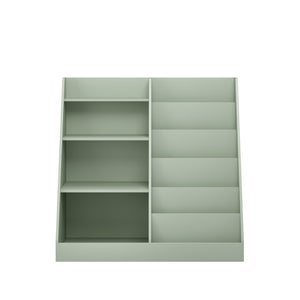 English Elm Kids Four Tier MDF Bookcase with Toy Storage Bins for Nursery and Playroom W808P478072