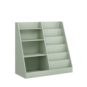 English Elm Kids Four Tier MDF Bookcase with Toy Storage Bins for Nursery and Playroom W808P478072