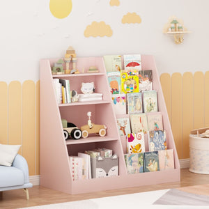 English Elm New Kids Four Tier Wooden Bookcase with Toy Bin Organizer for Nursery Playroom W808P488882