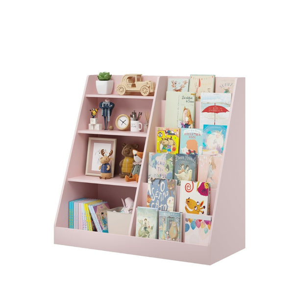 English Elm New Kids Four Tier Wooden Bookcase with Toy Bin Organizer for Nursery Playroom W808P488882