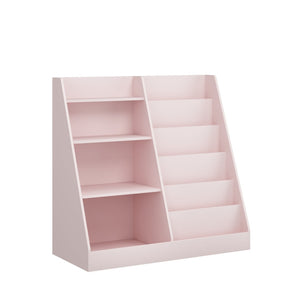 English Elm New Kids Four Tier Wooden Bookcase with Toy Bin Organizer for Nursery Playroom W808P488882