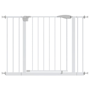 English Elm 2 Pack Steel Pressure Mounted Baby Gates Walk Through Door for Stairs and Doorways W808P489730