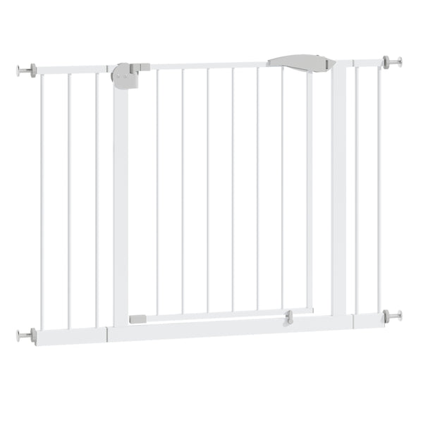 English Elm 2 Pack Steel Pressure Mounted Baby Gates Walk Through Door for Stairs and Doorways W808P489730