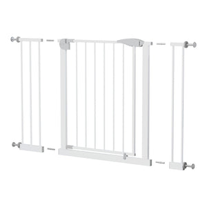 English Elm 2 Pack Steel Pressure Mounted Baby Gates Walk Through Door for Stairs and Doorways W808P489730