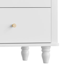 English Elm Modern 2 Drawer Mdf Nightstand with Round Knobs for Bedroom Kids or Guest Room W808P496572