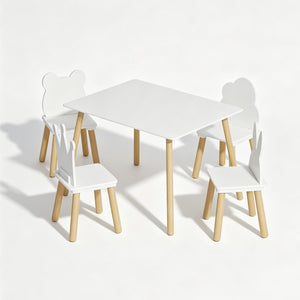 English Elm Big Kids Wooden Activity Table Set with Four Chairs for Playroom Learning Space W808P510384