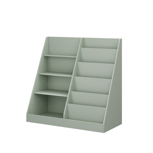 English Elm Kids Four Tier Wooden Bookcase with Open Shelving and Toy Bin for Nursery Playroom W808P541291