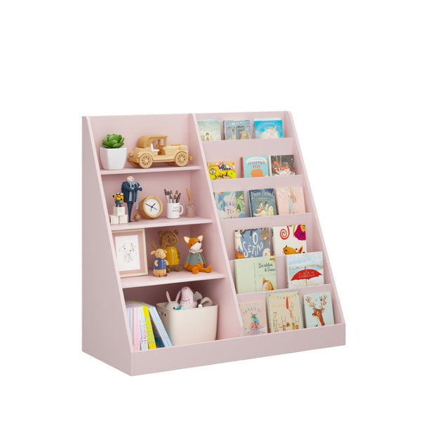 English Elm Kids Four Tier Wooden Bookcase with Toy Bin for Nursery Playroom Organization W808P542145
