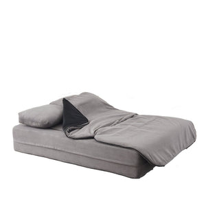 English Elm Xy2371-gy-2 Chenille Convertible Sofa Bed with Foam Core Four Pillows Included W834P375152