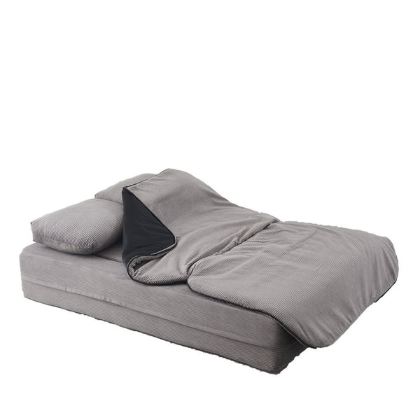 English Elm Xy2371-gy-2 Chenille Convertible Sofa Bed with Foam Core Four Pillows Included W834P375152