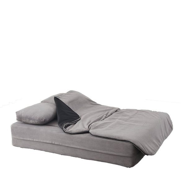 English Elm Xy2371-gy-2 Chenille Convertible Sofa Bed with Foam Core Four Pillows Included W834P375152
