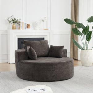 English Elm 55'l Chenille Sleeper Lounge Chair Fluffy Spring Fill No Assembly Bedroom Ready W834P497330