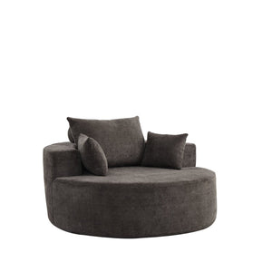 English Elm 55'l Chenille Sleeper Lounge Chair Fluffy Spring Fill No Assembly Bedroom Ready W834P497330