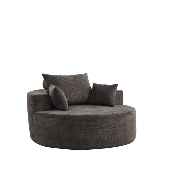 English Elm 55'l Chenille Sleeper Lounge Chair Fluffy Spring Fill No Assembly Bedroom Ready W834P497330