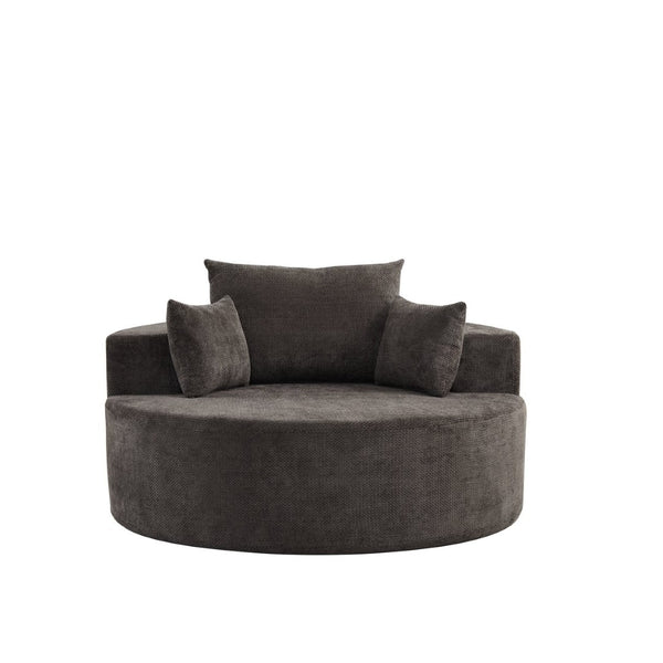English Elm 55'l Chenille Sleeper Lounge Chair Fluffy Spring Fill No Assembly Bedroom Ready W834P497330
