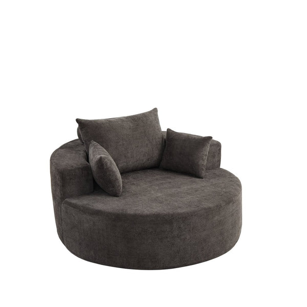 English Elm 55'l Chenille Sleeper Lounge Chair Fluffy Spring Fill No Assembly Bedroom Ready W834P497330