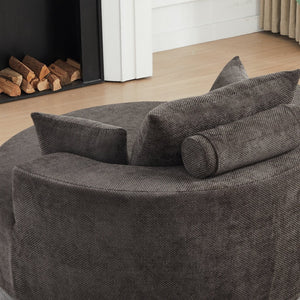 English Elm 55'l Chenille Sleeper Lounge Chair Fluffy Spring Fill No Assembly Bedroom Ready W834P497330