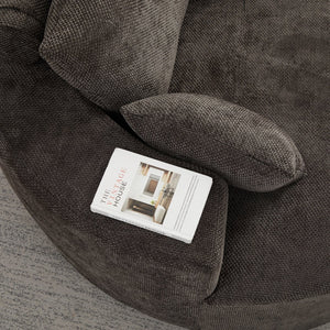 English Elm 55'l Chenille Sleeper Lounge Chair Fluffy Spring Fill No Assembly Bedroom Ready W834P497330