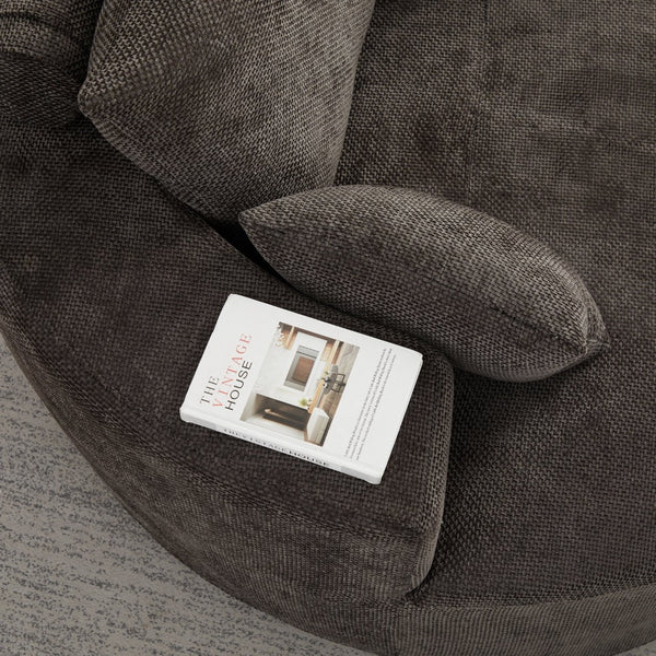 English Elm 55'l Chenille Sleeper Lounge Chair Fluffy Spring Fill No Assembly Bedroom Ready W834P497330