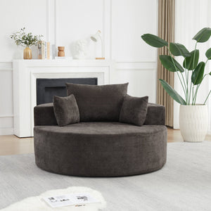 English Elm 55'l Chenille Sleeper Lounge Chair Fluffy Spring Fill No Assembly Bedroom Ready W834P497330
