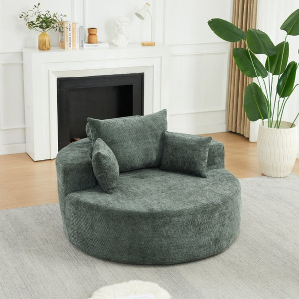English Elm 55'L Chenille Sleeper Chair No Assembly Plush Spring Seat for Bedroom or Lounge W834P497332