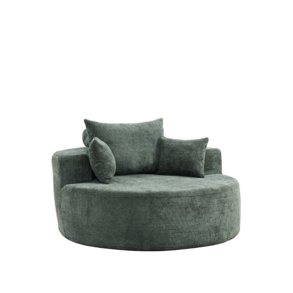 English Elm 55'L Chenille Sleeper Chair No Assembly Plush Spring Seat for Bedroom or Lounge W834P497332
