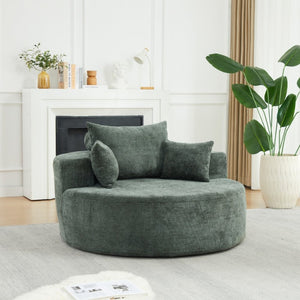 English Elm 55'L Chenille Sleeper Chair No Assembly Plush Spring Seat for Bedroom or Lounge W834P497332