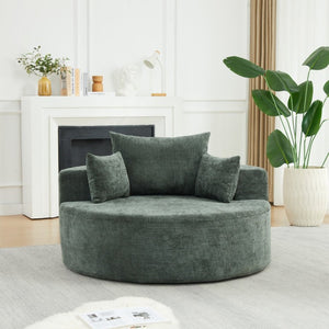 English Elm 55'L Chenille Sleeper Chair No Assembly Plush Spring Seat for Bedroom or Lounge W834P497332