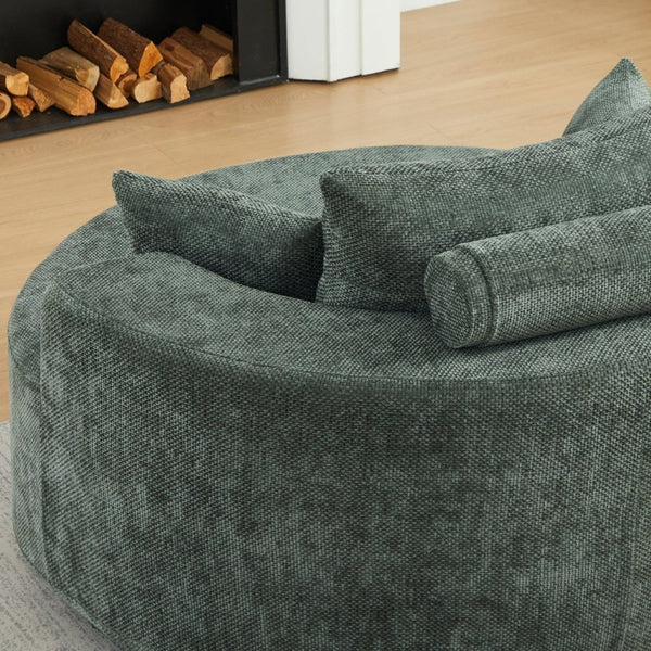 English Elm 55'L Chenille Sleeper Chair No Assembly Plush Spring Seat for Bedroom or Lounge W834P497332