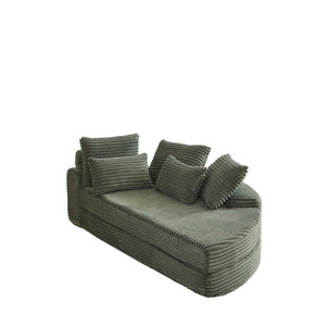 English Elm 78.5-Inch Corduroy Circular Cloud Sofa Modular Reclining Lounger for Living Rooms Green - B W834P498888