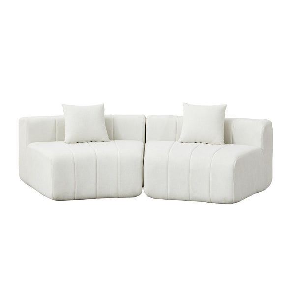 English Elm 55'l Chenille Sleeper Lounge Chair Fluffy Spring Fill No Assembly Bedroom Ready Beige W834P514603