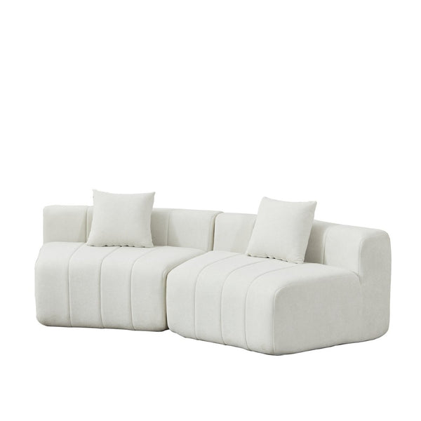 English Elm 55'l Chenille Sleeper Lounge Chair Fluffy Spring Fill No Assembly Bedroom Ready Beige W834P514603